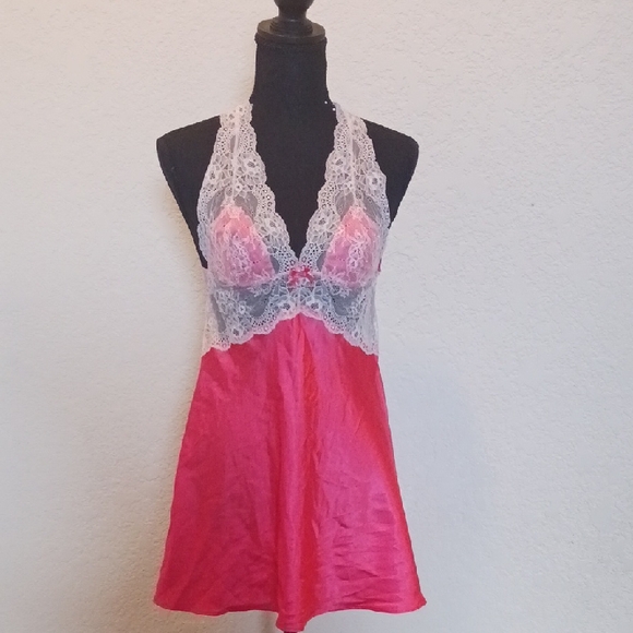 Victoria's Secret Other - Victorias Secret Elegant Pink Lace Chemise